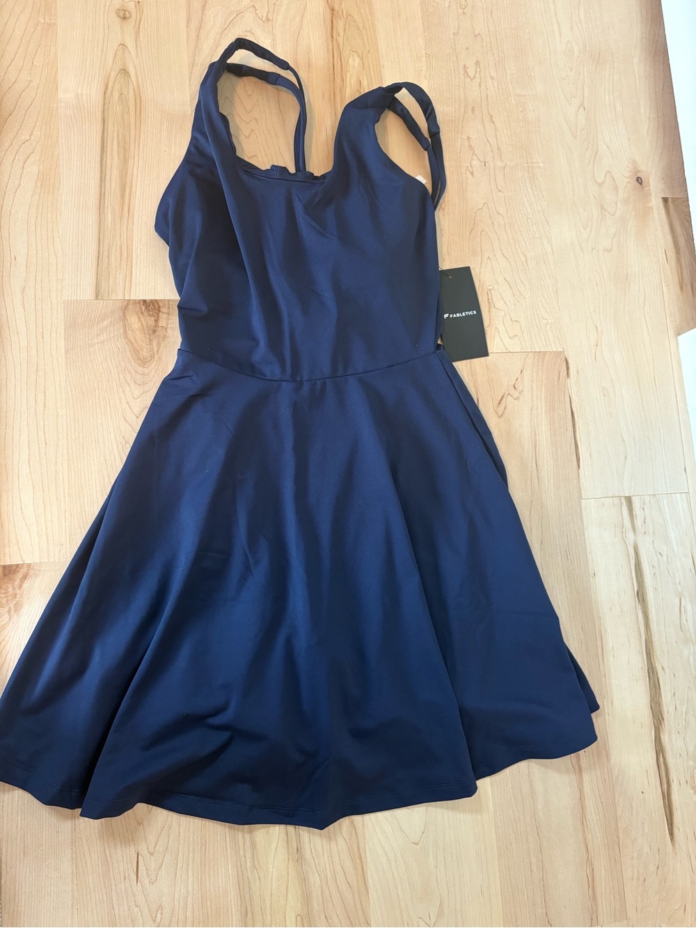 Fabletics Navy Blue Fit-and-Flare Dress for workouts